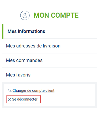 Se déconnecter de son compte web