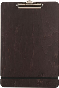 PORTE-MENU AVEC PINCE BOIS FONCÉ A4 34,5 X 23 CM