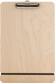 PORTE-MENU AVEC PINCE BOIS CLAIR A4 34,5 X 23 CM