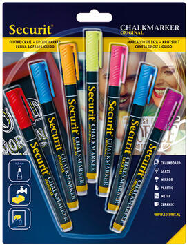 FEUTRES CRAIE POINTE 1-2 MM ASSORTIMENT COULEURS X7