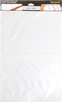 INSERTS POUR PROTÈGE-MENUS FORMAT A4 X10