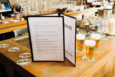 PROTÈGES-MENU 6 PAGES FORMAT A4 37,5 X 27 CM X3