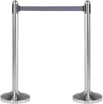 POTEAU RUBAN RÉTRACTABLE 1 M GRISE