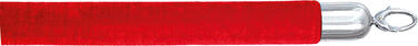 CORDE VELOURS ROUGE EMBOUT EN ACIER INOXYDABLE 150 CM
