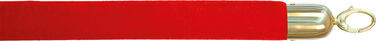 CORDE VELOURS ROUGE EMBOUT DORÉ H 97 CM