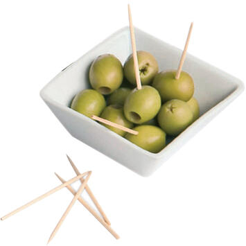 PIQUE COCKTAIL BOIS 2 POINTES 6,5CM X1000