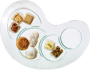 ASSIETTE VERRE 4 COMPARTIMENTS 31 X 17 CM