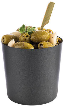 POT À FRITES BORD DROIT NOIR MAT Ø 8,5 CM H 8,5CM