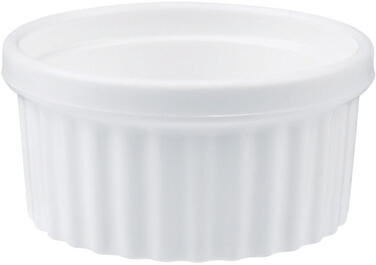 RAMEQUINS CANNELÉS 6 CL Ø 6,5 CM BLANC X12
