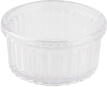 RAMEQUINS CANNELÉS 6 CL Ø 6,5 CM TRANSPARENT X12