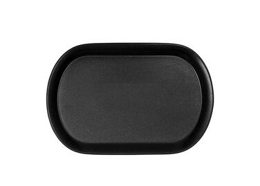ASSIETTE STEAK 33X22CM NOIR MAT