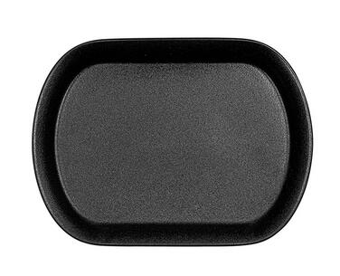 ASSIETTE STEAK 27X20CM NOIR MAT