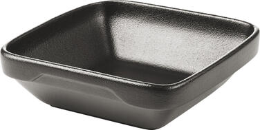RAVIER CARRÉ NOIR EFFET FONTE EMPILABLE 20 CL 11,3 X 11,3 CM