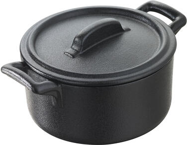 BELLE CUISINE EFFET FONTE COCOTTE RONDE 20 CL Ø 10 CM