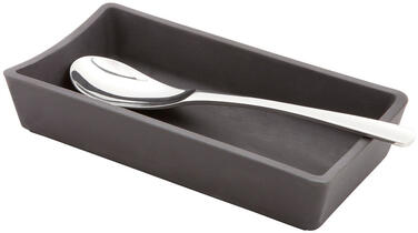 REPOSE CUILLÈRE BASALT PORCELAINE NOIRE