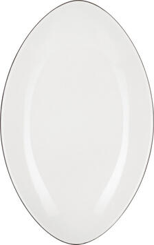 EQUINOXE ASSIETTE OVALE BLANCHE 35X22,3 CM