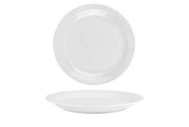 PLUME ASSIETTE PLATE PORCELAINE IVOIRE Ø 20,5 CM