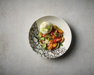 KINTSUGI ACCENTS QUARTZ BLACK ASSIETTE CREUSE Ø 24,8 CM