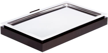 BASE ÉLÉMENT EN WENGÉ POUR VITRINE GN 1/1 53 X 32,5 CM