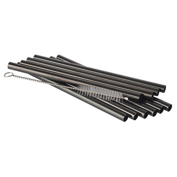 PAILLE INOX 15CM NOIR X10