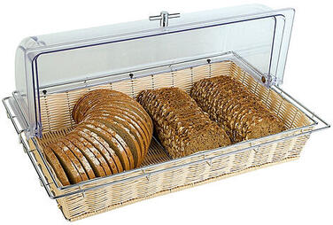 PANIER ROLL TOP GN 1/1 EN POLYPROPYLÈNE FIL CHROMÉ
