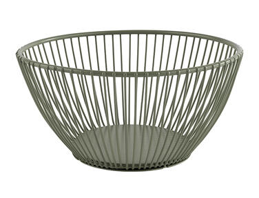 CORBEILLE PAIN FILAIRE METAL D17,5CM VERT MAT