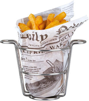SUPPORT FRITES EN ACIER INOXYDABLE Ø 9 CM H 9 CM