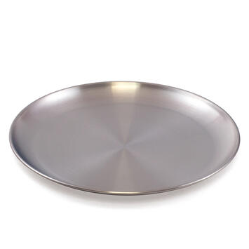 ASSIETTE PLATE EN ACIER INOXYDABLE Ø 23 CM