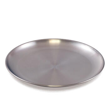 ASSIETTE PLATE EN ACIER INOXYDABLE Ø 20 CM