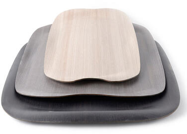 WAVE PLATEAU 43 X 23 CM GREY WOOD