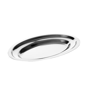PLAT OVALE EN ACIER INOXYDABLE 31 X 20 CM