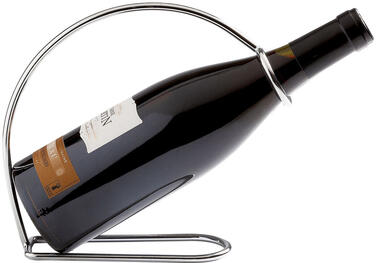 PORTE BOUTEILLE EN ACIER CHROMÉ