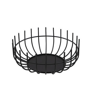 CORBEILLE FILAIRE METAL D25X10CM NOIR