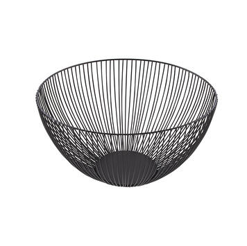 CORBEILLE FILAIRE METAL D25X14,5CM NOIR