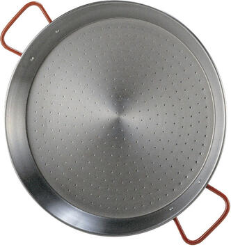 PLAT À PAËLLA ACIER POLI À ANSES 28 CM