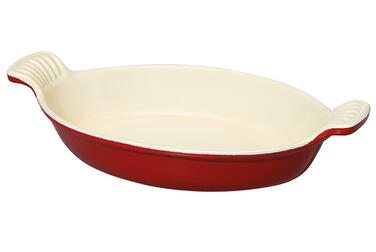 LE CHASSEUR PLAT OVALE ROUGE 25 CM