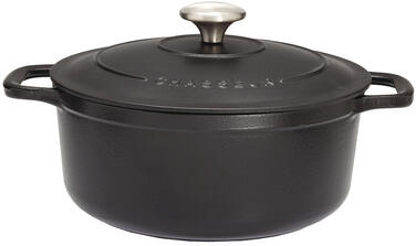 LE CHASSEUR COCOTTE RONDE AVEC COUVERCLE NOIRE 28 CM