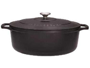 LE CHASSEUR COCOTTE OVALE AVEC COUVERCLE NOIRE 17 CM