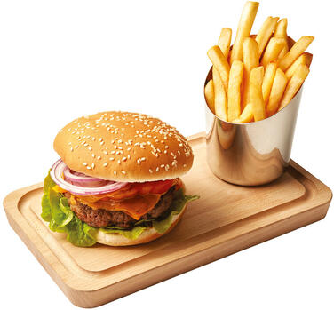 PLANCHE A BURGER 25 X 15 X2 CM EN HÊTRE