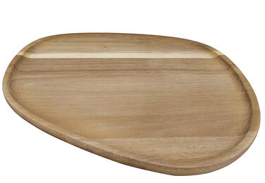 PLATEAU ACACIA FORME GALET 30X29,5 CM