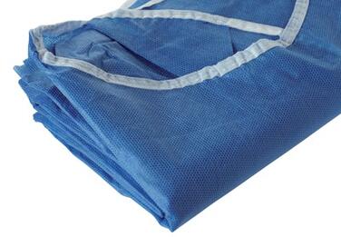 CHEMISE D'OPÉRÉ POLYPROPYLÈNE SMS 25G ADULTE BLEU X100