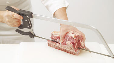 SCIE DE BOUCHER INOX 45 CM