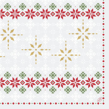 SERVIETTE 40X40CM OUATE 4PLIS TRADITION X50