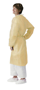 BLOUSE POLYPROPYLÈNE AVEC LIENS SANS POCHE 20G 110CM JAUNE X50