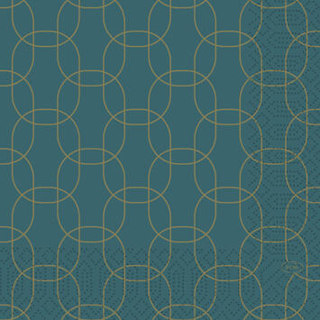 SERVIETTE 33X33CM OUATE 3 PLIS GOLDEN DECO X50