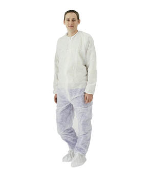 COMBINAISON POLYPROPYLÈNE FERMETURE ZIPÉE 40G 1 POCHE TAILLE XL BLANC X25