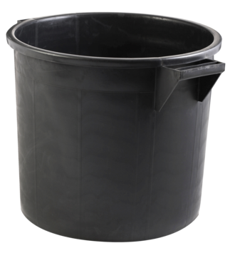 POUBELLE IMMEUBLE 75L SANS COUVERCLE MODELE BAS NOIR