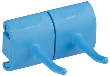 SUPPORT MURAL HYGIENIQUE MODULE DOUBLE CROCHET 82MM BLEU