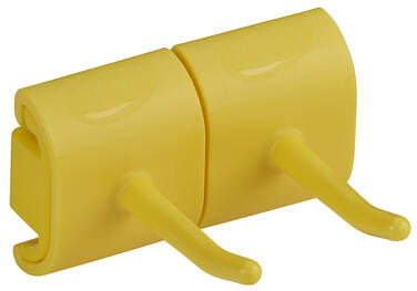 SUPPORT MURAL HYGIENIQUE MODULE DOUBLE CROCHET 82MM JAUNE