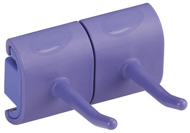 SUPPORT MURAL HYGIENIQUE MODULE DOUBLE CROCHET 82MM VIOLET